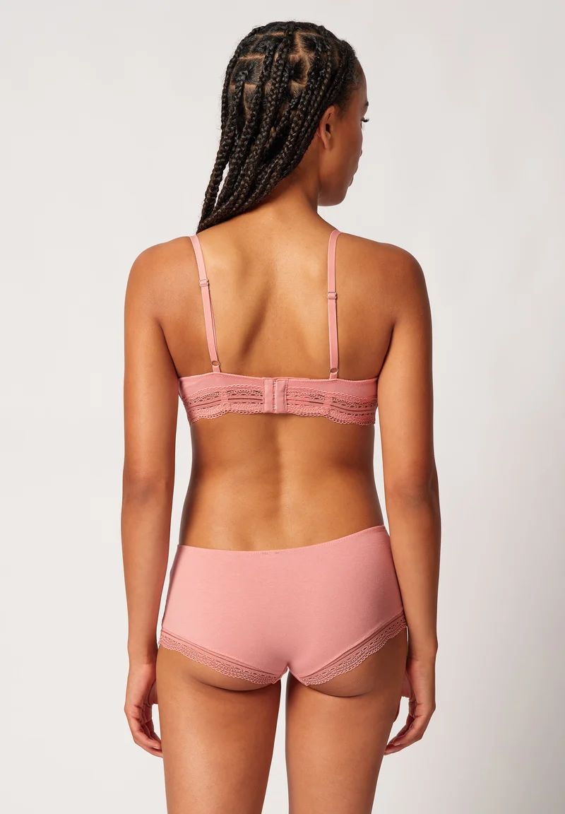 Classicotton Padded triangle bra | bridal rose 081992-08S835