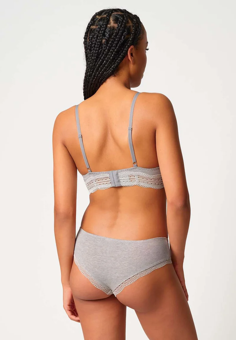 Classicotton Padded triangle bra | grey melange 081992-08S950