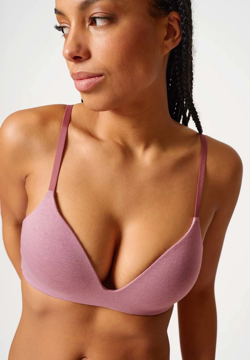 Classicotton Padded triangle bra | zephyr melange 081992-08S928
