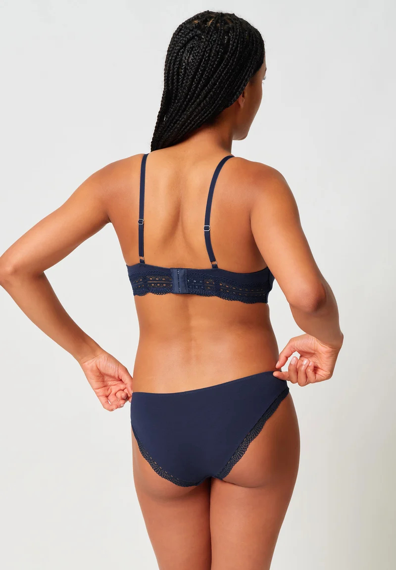 Classicotton Padded triangle bra | naval academy 081992-08S976