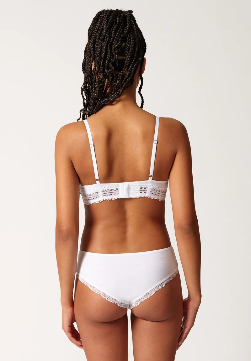 Classicotton Padded triangle bra | white 081992-080500