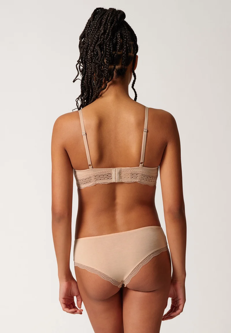 Classicotton Padded triangle bra | beige 081992-082409