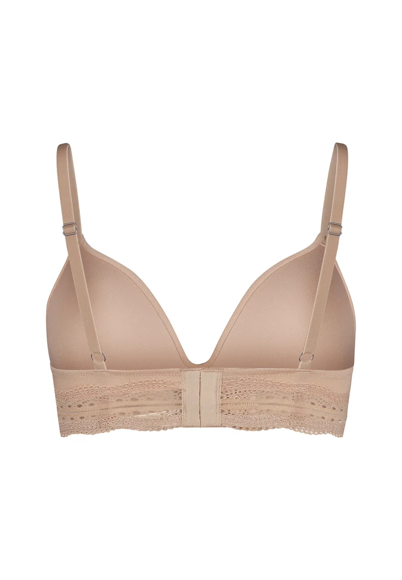 Classicotton Padded triangle bra | beige 081992-082409
