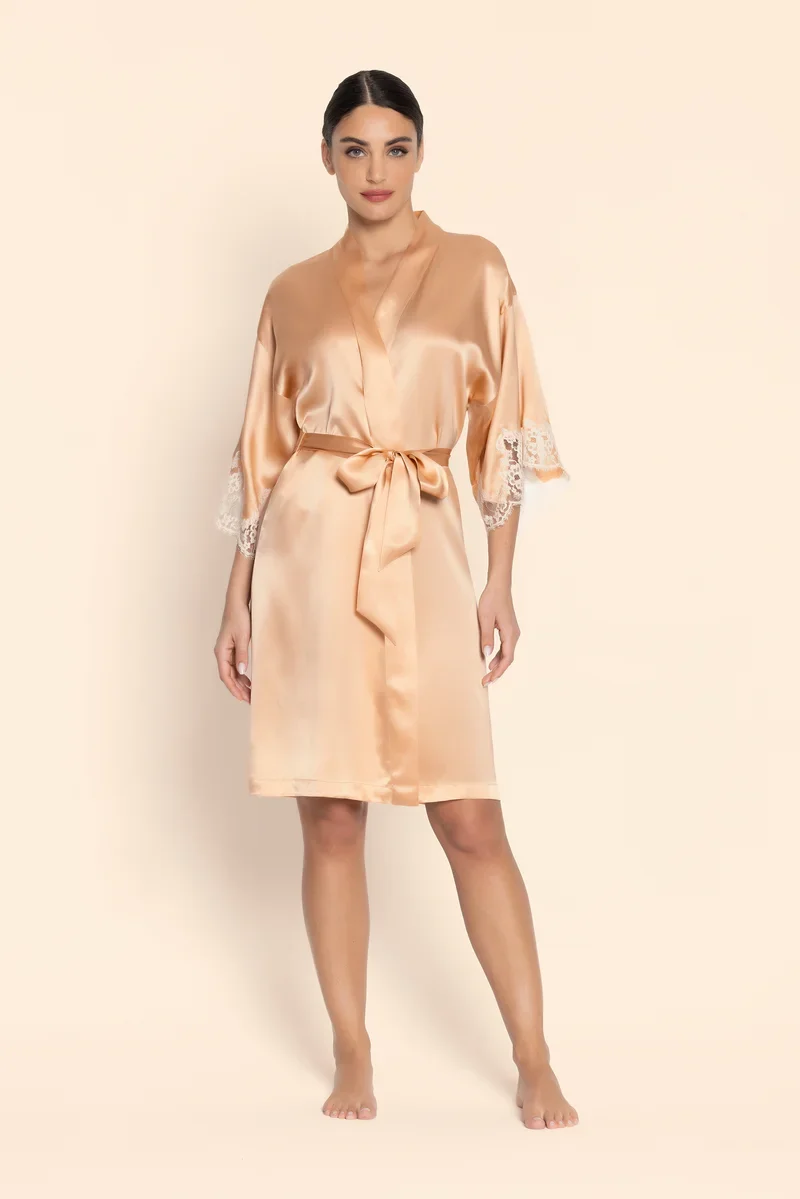 Lise Charmel – Splendeur Soie Mittellanges Negligé-Kleid Splendeur Peche