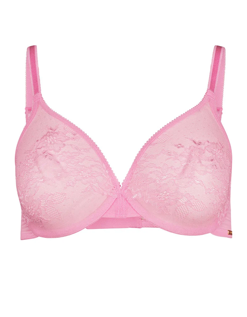 Gossard Glossies Lace Sheer Bra Sweet Lilac
