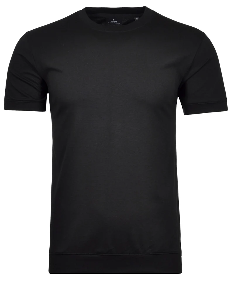 Pima T-Shirt Rundhals mit Bündchen