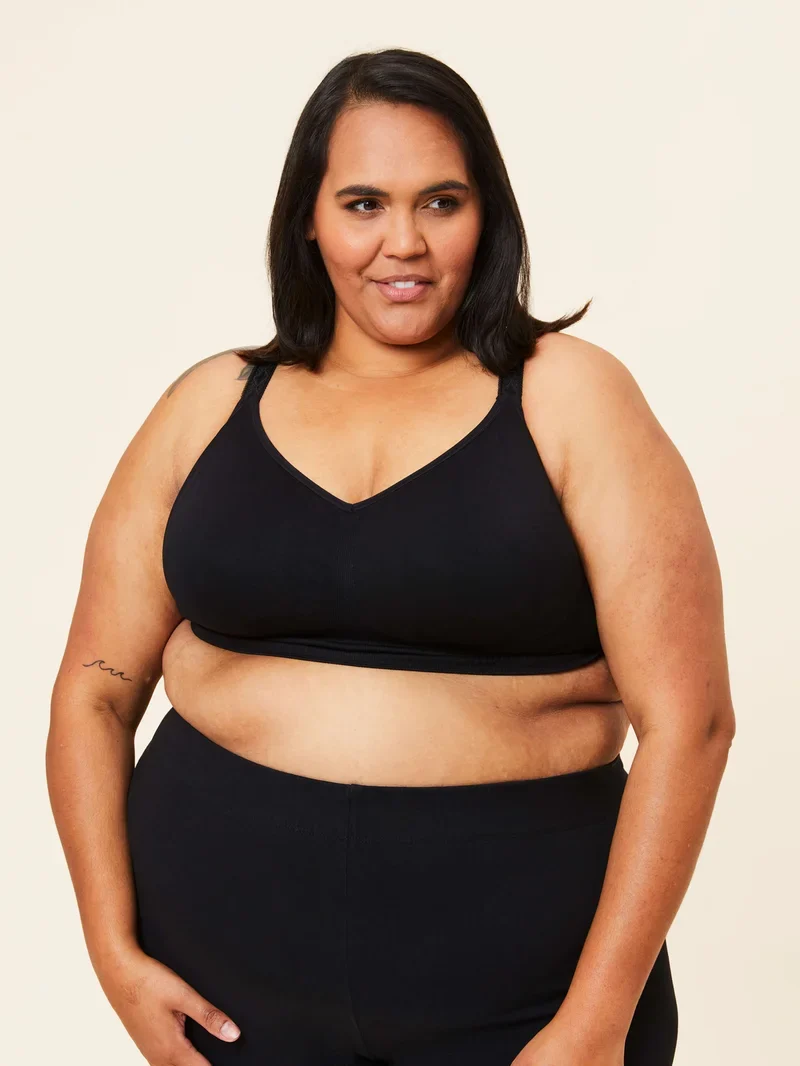 Sugar Candy – Nahtloser, bügelloser Basic-BH, Schwarz