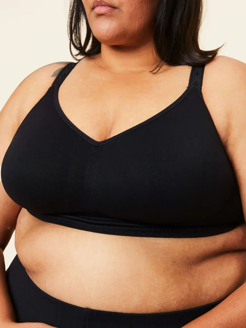 Sugar Candy – Nahtloser, bügelloser Basic-BH, Schwarz