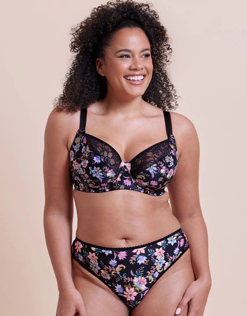 Curvy Kate Spellbound Printed Balcony Bra Folk Floral Print