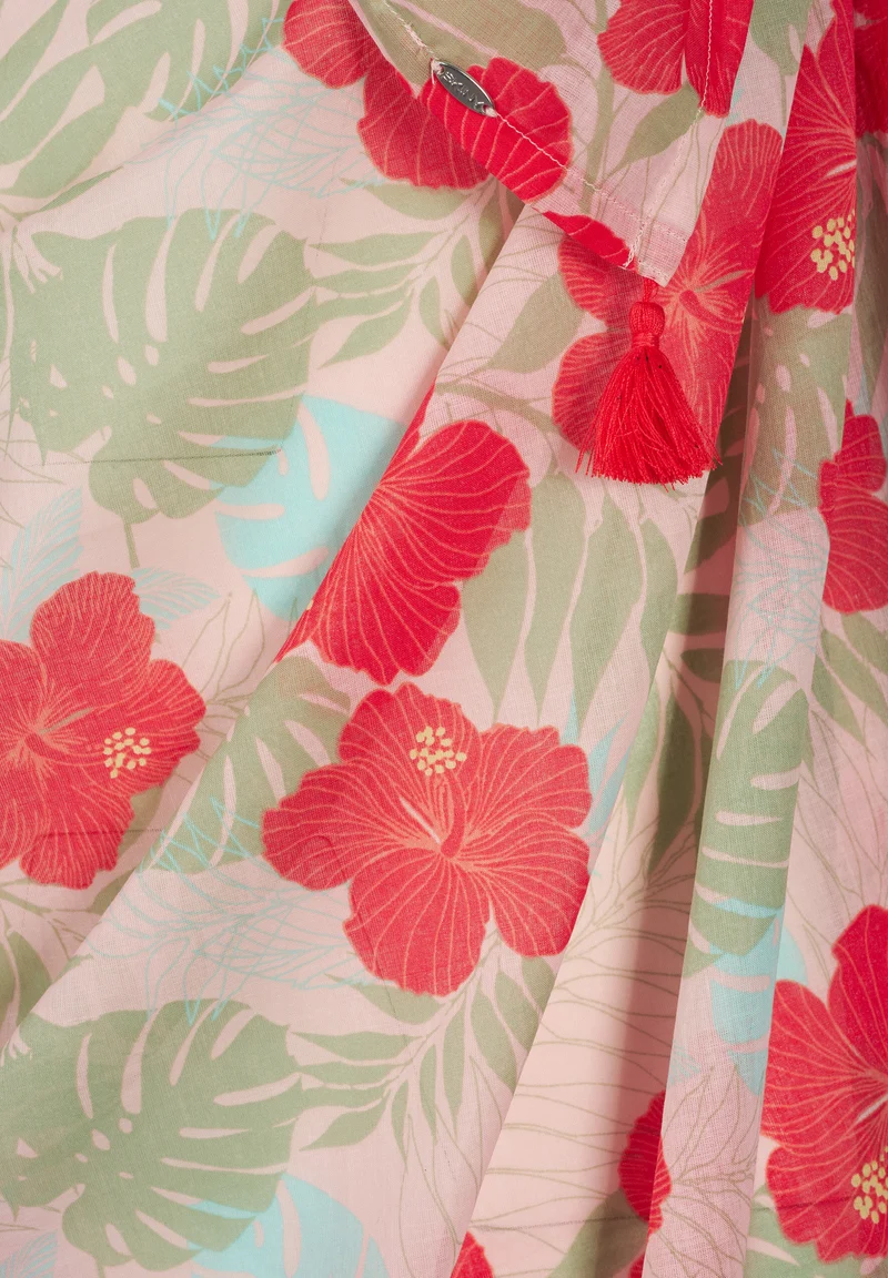 Seattraction Beach cover-up | tropical hibiscus 081974-08S755