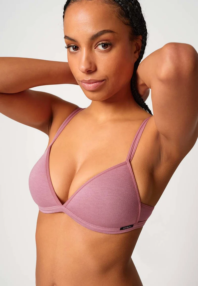 SKINY ADVANTAGE Cotton Stretch Padded triangle bra | zephyr melange 082414-08S928