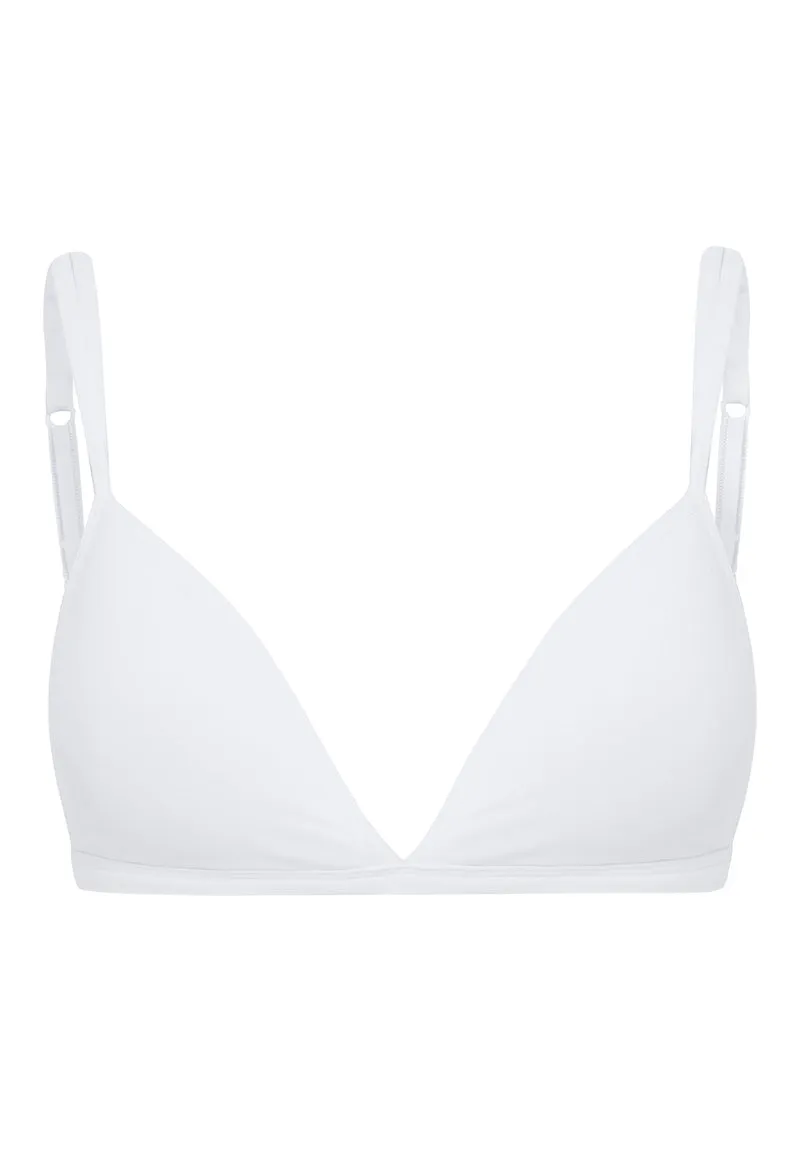 SKINY ADVANTAGE Cotton Stretch Padded triangle bra | white 082414-080500