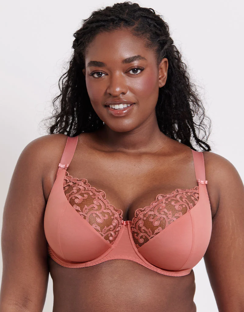 Flirtelle Swirl Balcony Bra Rose