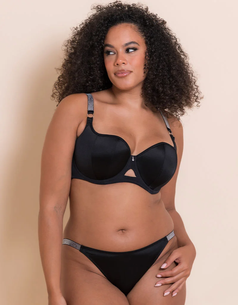 Curvy Kate Boost Diamante Tanga Black