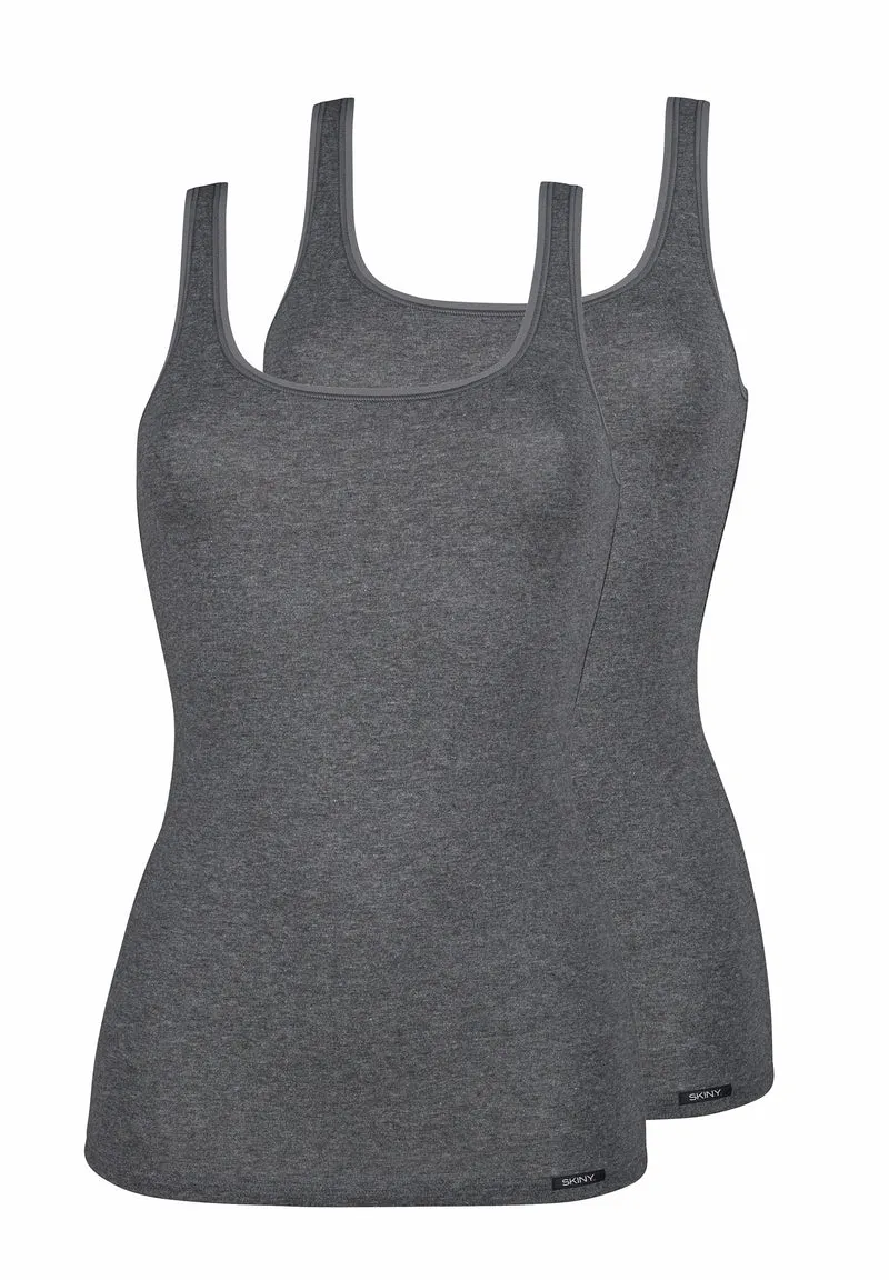 Cotton Advantage Tank top 2 pack | anthra melange 081147-089599