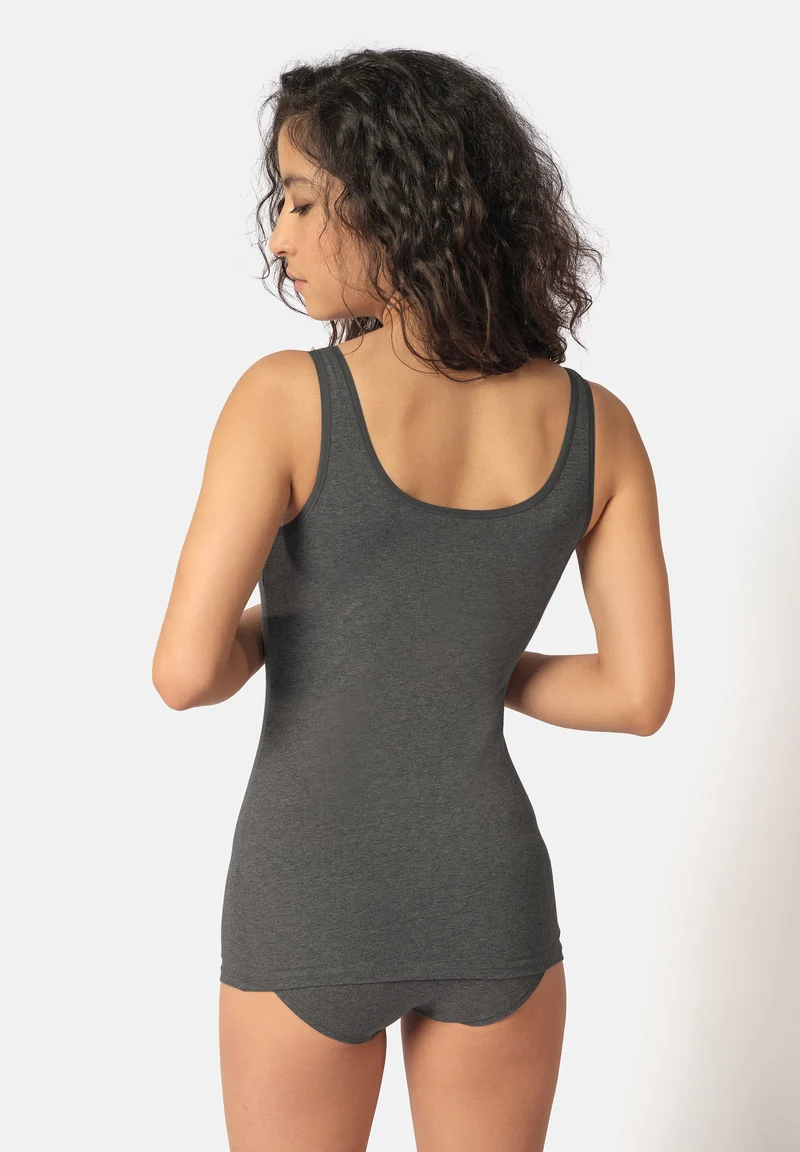 Cotton Advantage Tank top 2 pack | anthra melange 081147-089599