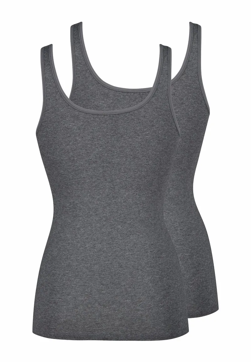 Cotton Advantage Tank top 2 pack | anthra melange 081147-089599