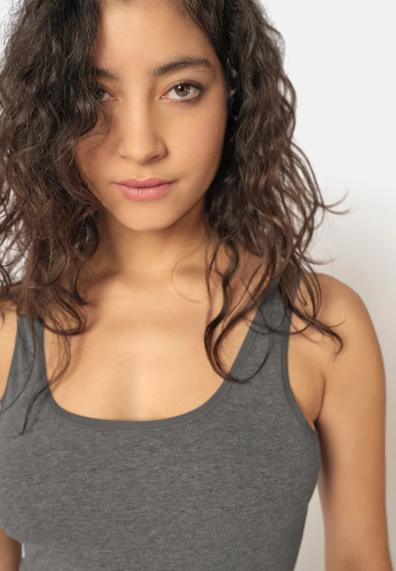 Cotton Advantage Tank top 2 pack | anthra melange 081147-089599