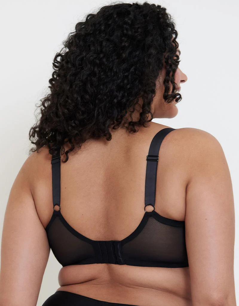 Flirtelle Emilie Deco Full Cup Side Support Bra Black