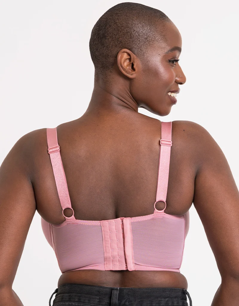 Curvy Kate Storm Scooped Longline Balcony Bra Dusky Rose