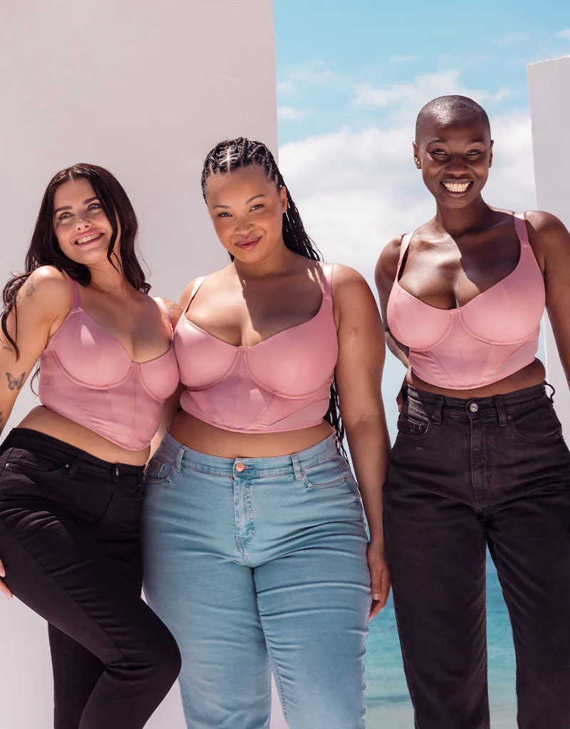 Curvy Kate Storm Scooped Longline Balcony Bra Dusky Rose