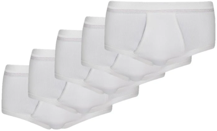 conta Herren Slip mit Eingriff weiß 5-er Pack