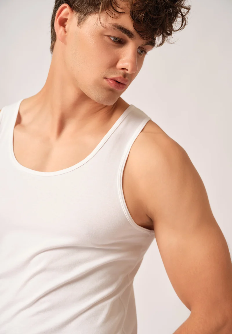Cotton Advantage Tank Top 2 pack | white 080806-080500