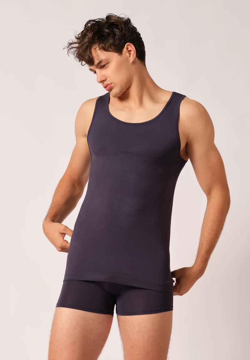 Bamboo Deluxe Tank Top | crown blue 080805-080393