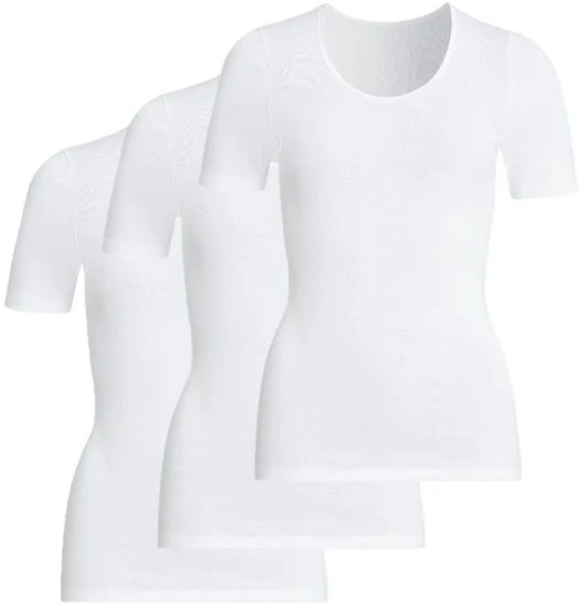 conta Damen Shirt 1/4 Arm weiß 3-er Pack