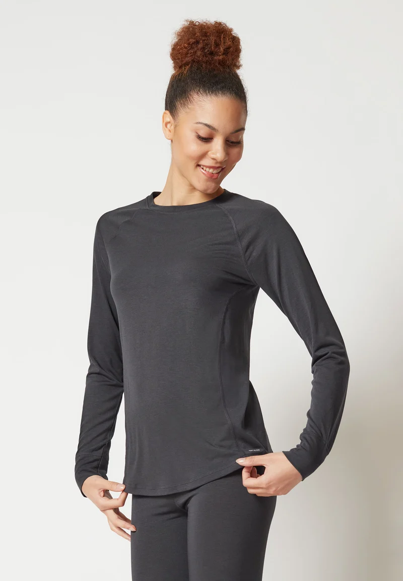 Ceravida Heat Shirt long sleeve | irongrey melange 080799-085031