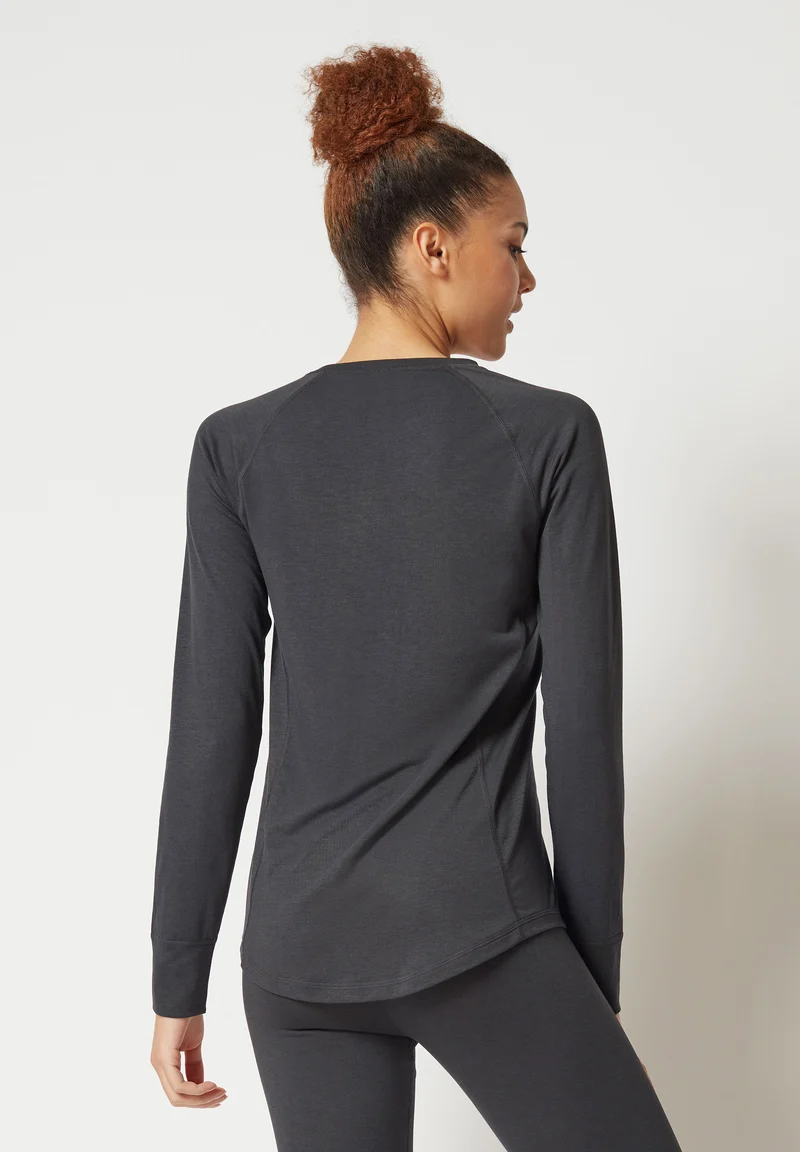 Ceravida Heat Shirt long sleeve | irongrey melange 080799-085031