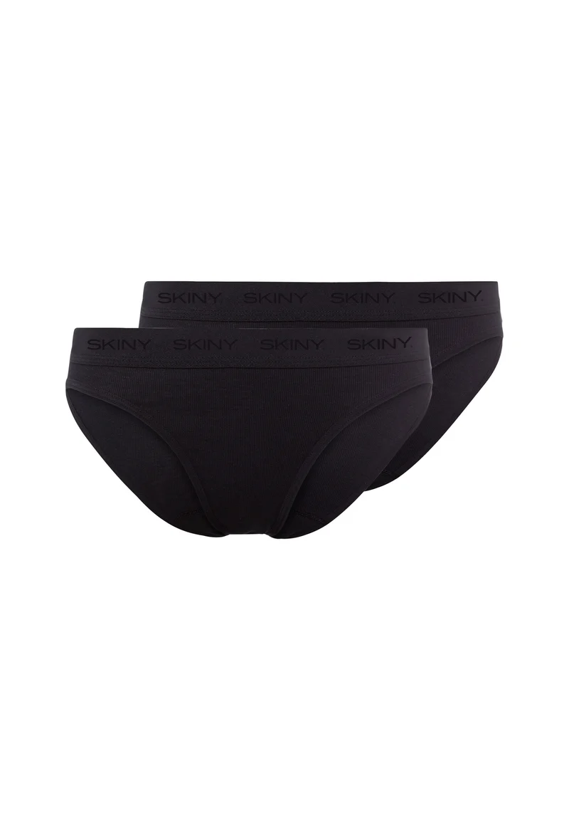 Cotton Rib Bikini briefs 2 pack | black 080788-087662