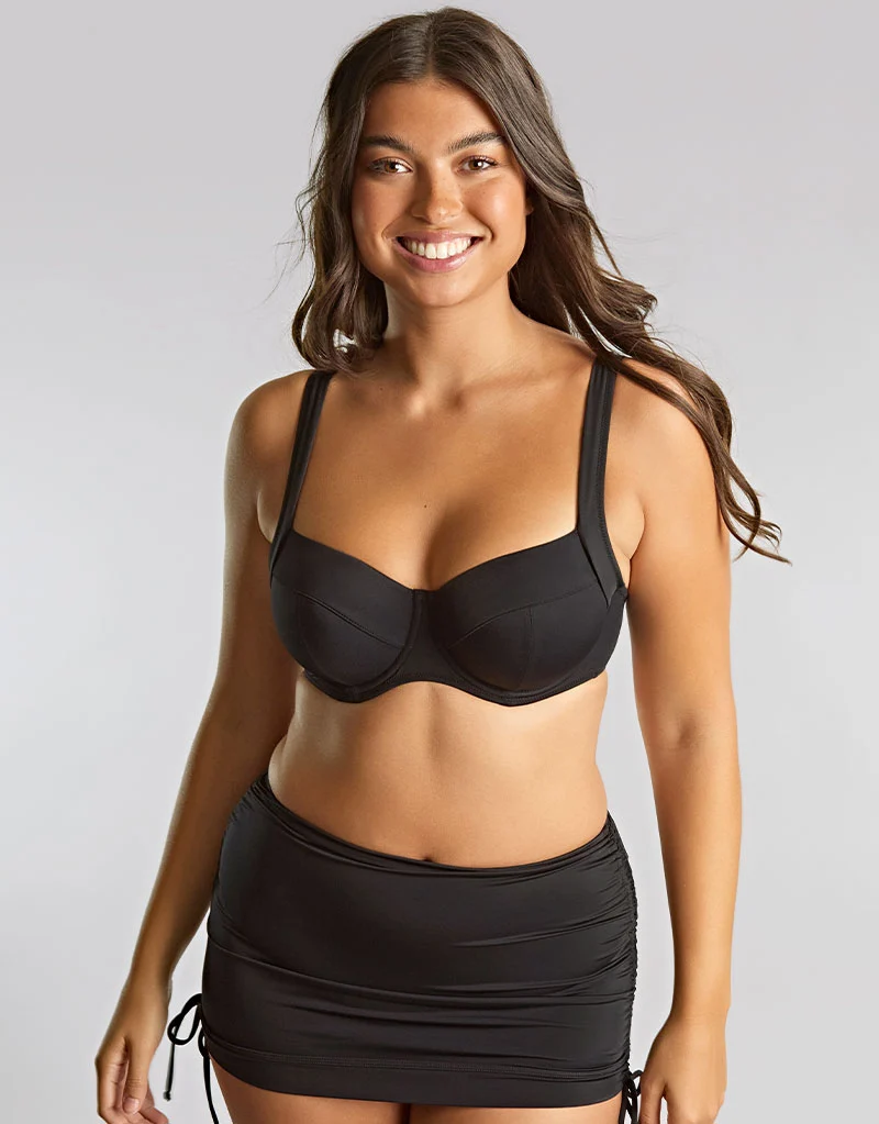 Panache Signature Skirted Bikini Brief Black