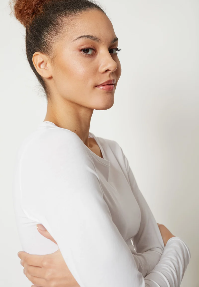SKINY ADVANTAGE Cotton Stretch Shirt long sleeve | white 080786-080500