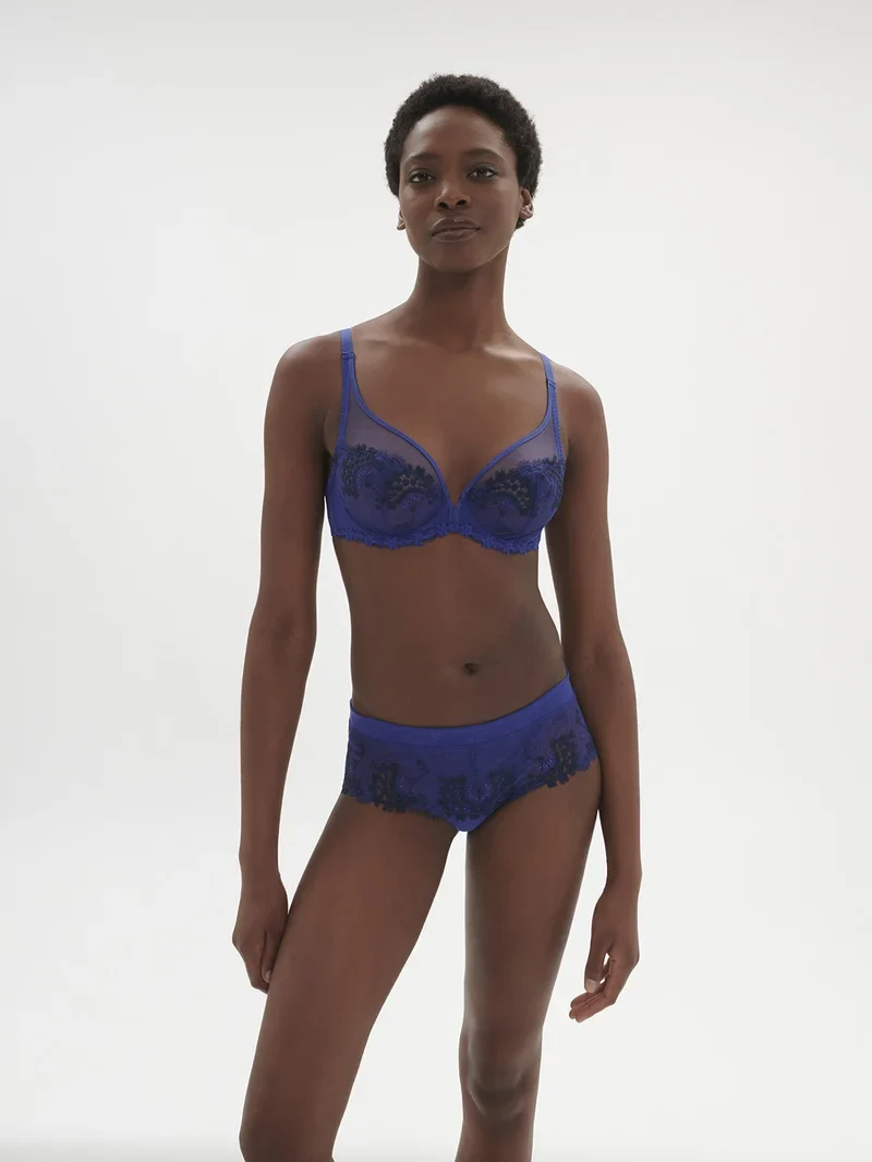 Simone Perele - Wish Sheer Plunge Bra Electric Blue
