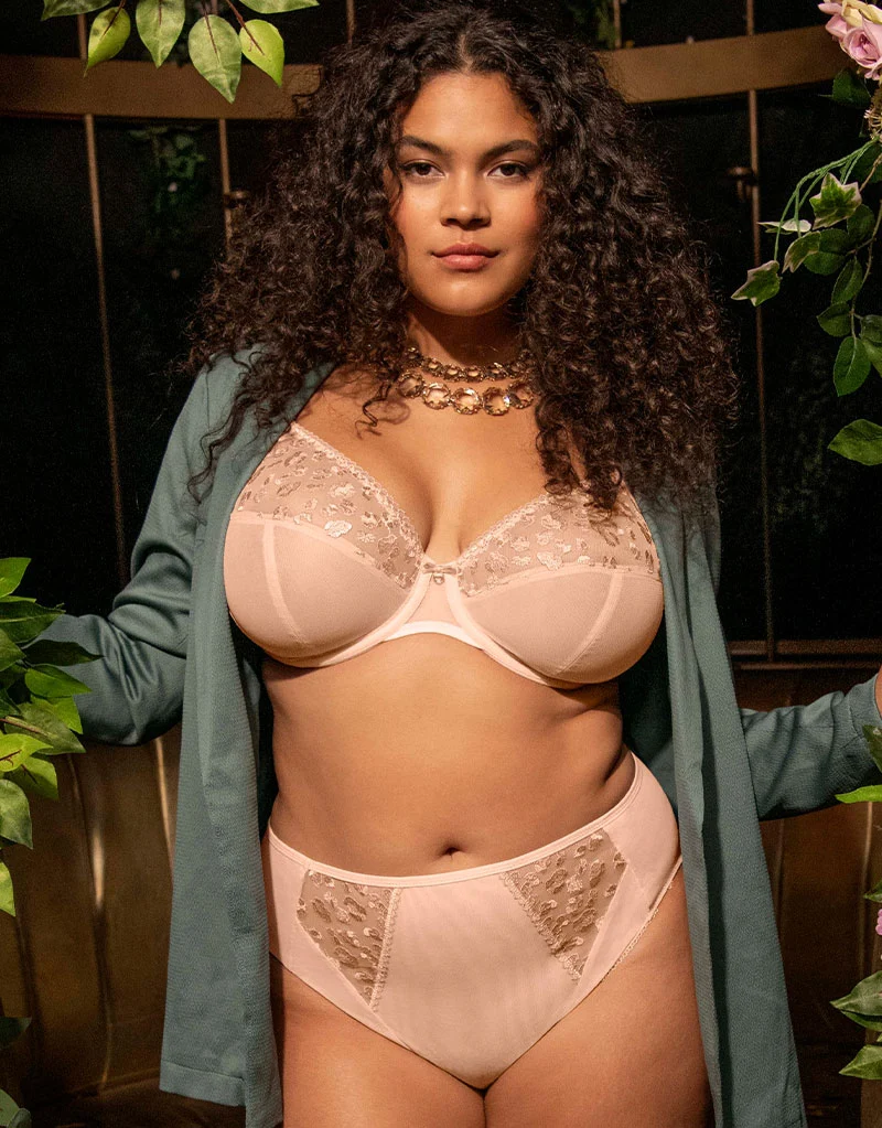 Elomi Namrah High Leg Brief Pale Blush Pink