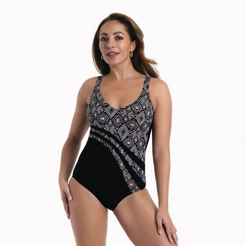 Anita Swimwear – Luella Badeanzug Schwarz/Gold
