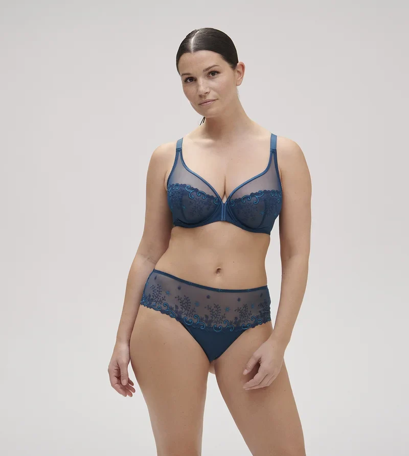 Simone Perele - Delice Sheer Plunge Bra Prestige Blue