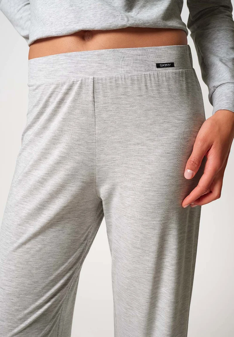 Night In Mix & Match Pants long | quietgrey melange 080776-08S338