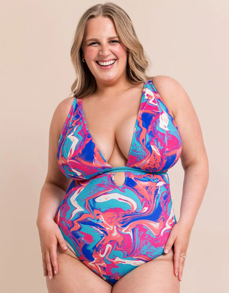 Curvy Kate Ibiza Reversible Non-Wired Multiway Swimsuit Print Mix