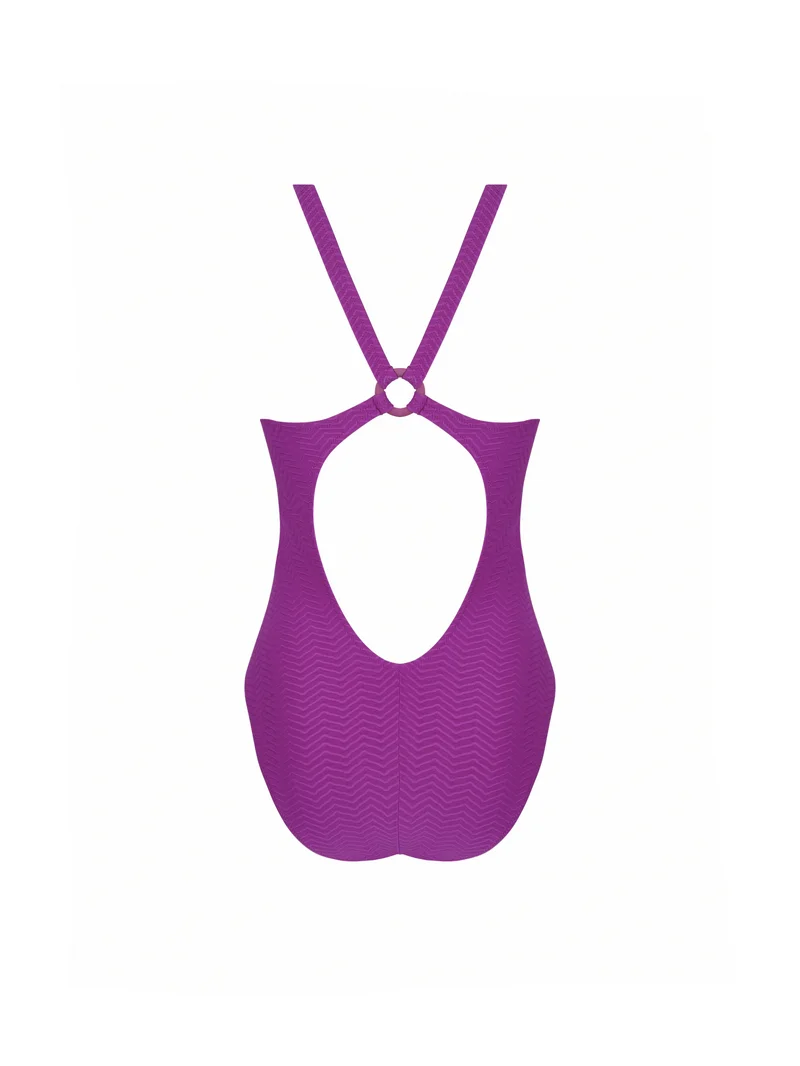 Antigel Swimwear von Lise Charmel - La Zigzag Crossed-Back Badeanzug Mauve