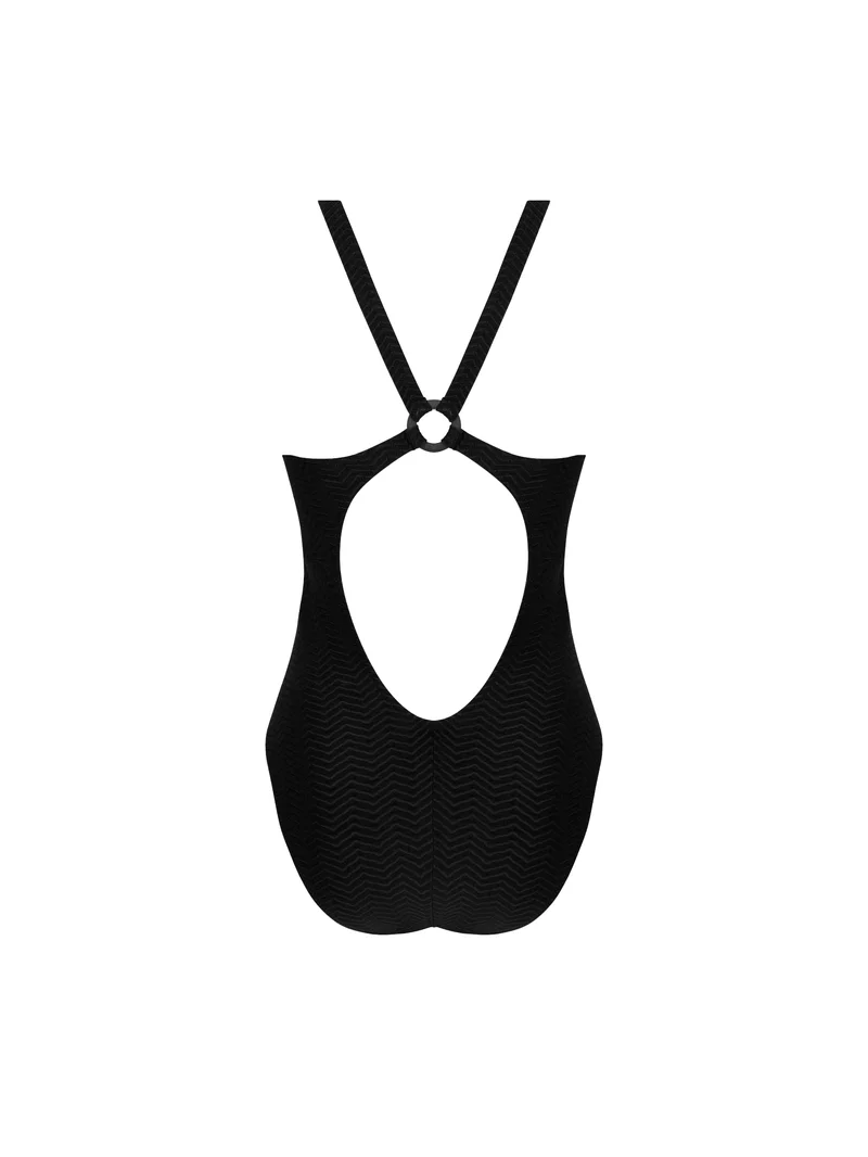Antigel Swimwear von Lise Charmel - La Zigzag Crossed-Back Badeanzug Noir
