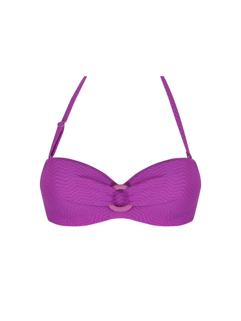 Antigel Bademode von Lise Charmel – La Zigzag Trägerloses Bandeau-Bikinioberteil Mauve