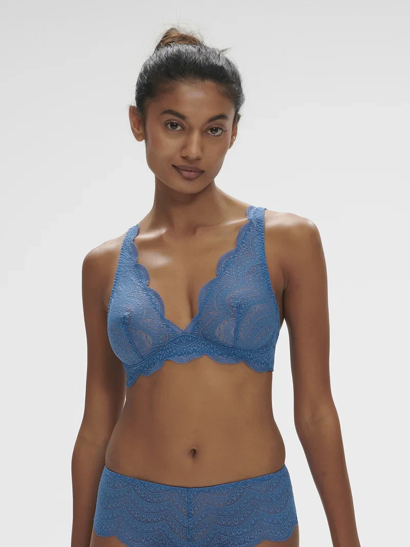 Simone Perele - Karma Triangle Bügel-BH ohne Bügel Myosotis Blau