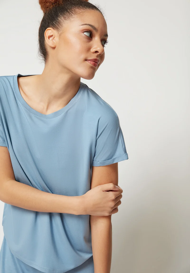 Night In Mix & Match Shirt short sleeve | faded denimblue 080774-08S336