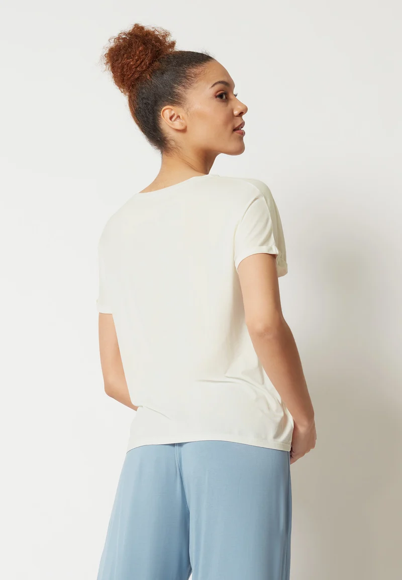 Night In Mix & Match Shirt short sleeve | ivory 080774-087608