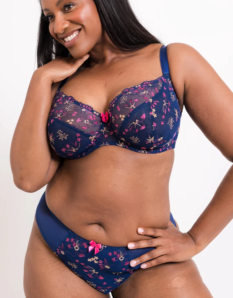 Flirtelle Rosie Balcony Bra Navy Mix