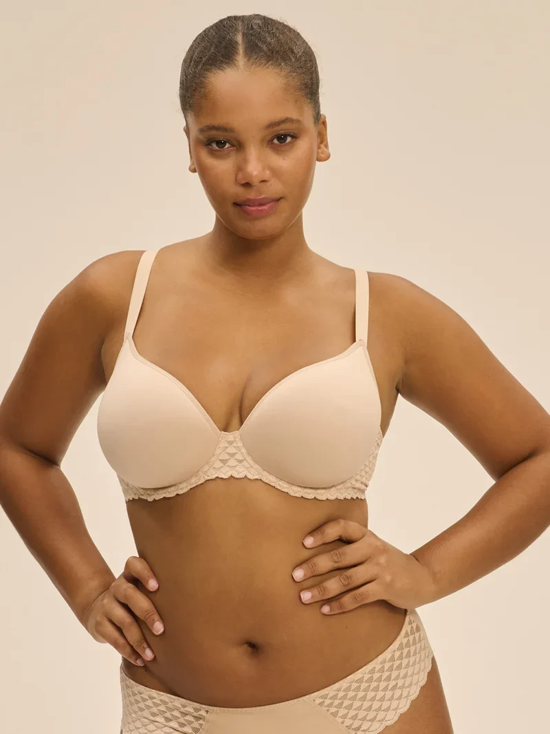 Simone Perele – Subtiler 3D-Plunge-BH Peau Rosée