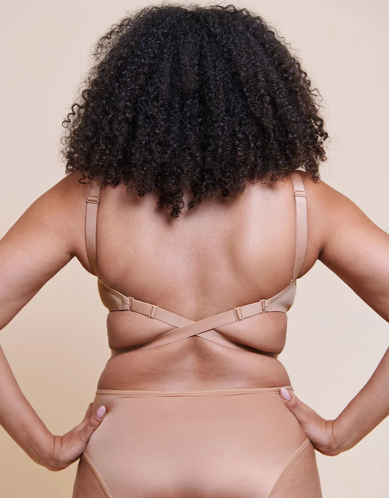 Curvy Kate Superhero Multiway Padded Plunge Bra Latte