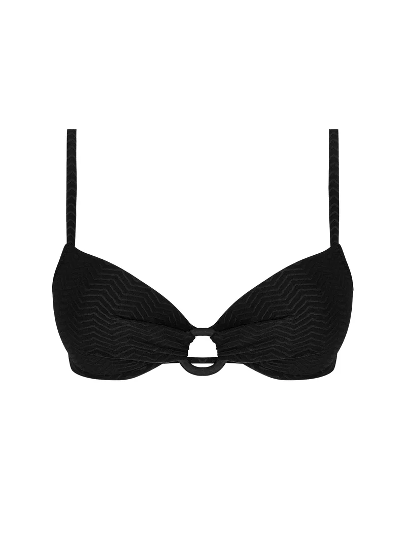 Antigel Swimwear von Lise Charmel - La Zigzag Gepolstertes Bikini-Oberteil Schwarz